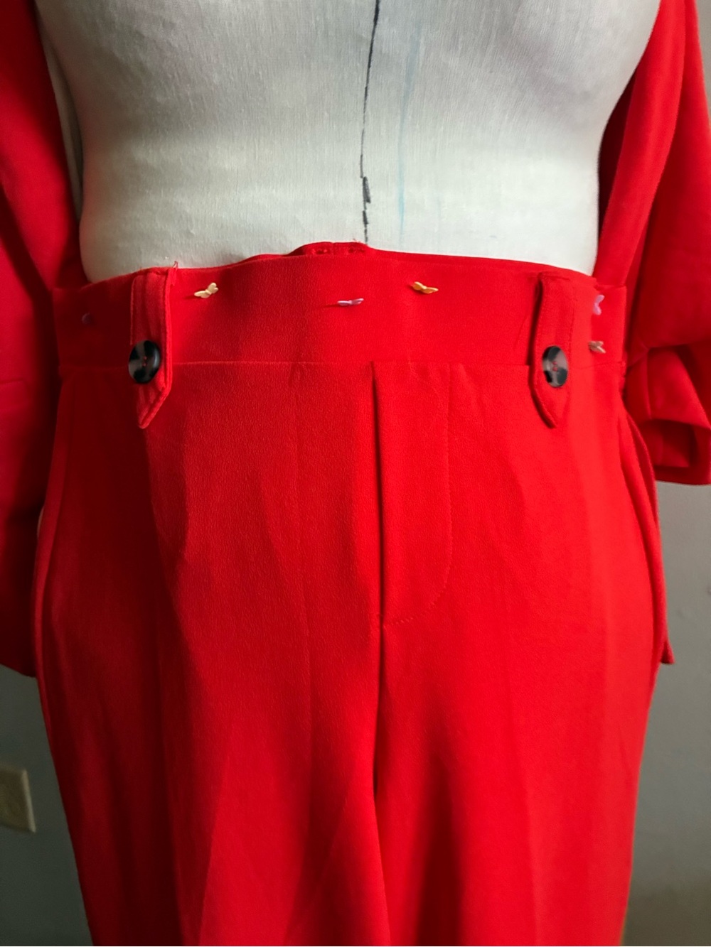 Fashion Nova Wide‑Leg Pants — Fiery Red/Orange — Size 1X